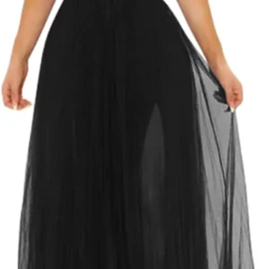 Elegant Deep V Neck Split Maxi Dress for Women - Perfect for Cocktail Parties and Bridesmaids